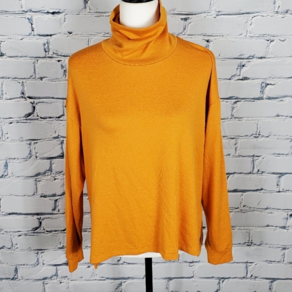 Aritzia Wilfred Loose Orange Turtleneck